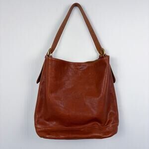Il Bisonte Leather Shoulder Bag Cognac